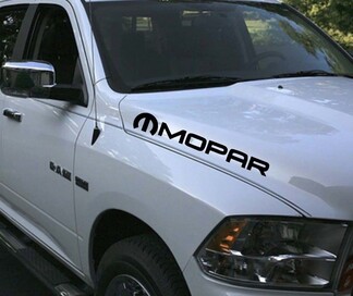 2 MOPAR Truck car vinyl 4x20 decal sticker ribelle Dodge Ram cofano entrambi i lati Hemi nuovo