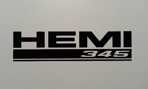 Adesivo in vinile 5.7 HEMI 345 per Dodge Ram  Challenger Charger Magnum