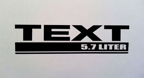 Adesivo in Vinile con Lettere Personalizzate 5.7 Litri per Dodge Ram Challenger Charger Magnum Plymouth