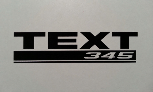 345 Hemi Style Custom TEXT 5.7L Graphic — Adesivo in vinile (universale) per Dodge Challenger