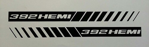 392 Hemi Strobe Strisce Adesive in Vinile per Cofano Dodge Charger