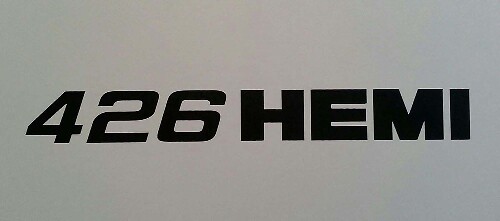Adesivo Vinil 426 HEMI R/T per Dodge Challenger Charger Plymouth Cuda Demon