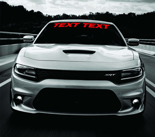 Scat Pack Style TEXT TEXT Banner — Adesivo in vinile (parabrezza) per Dodge Charger