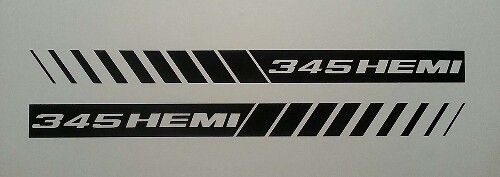 345 HEMI STROBE STRIPES ** Decalcomanie adesivi per cofano ** MOPAR * DODGE RAM 5.7 CHARGER SRT8
