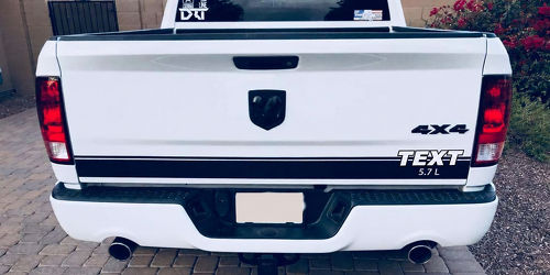 Adesivo Striscia Personalizzata per Portellone Dodge Ram 1500 2000–2018