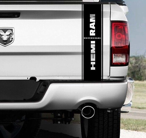 Dodge Ram 1500 RT HEMI Truck Bed Box grafica Stripe decal sticker portellone posteriore