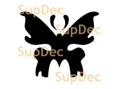 Decalcomania dell'autoadesivo del bagno della finestra della parete di arte del vinile della farfalla #5
