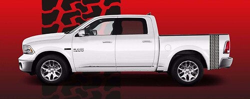 Set di decalcomanie per adesivi per battistrada per camion HEMI MOPAR SPORT BIG HORN Dodge Ram 2009-2018
