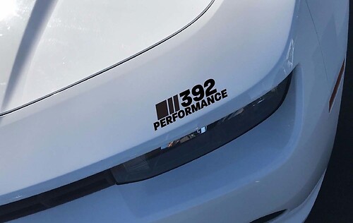 392 Adesivo per decalcomanie per fari ad alte prestazioni Dodge Challenger Charger HEMI SRT nero