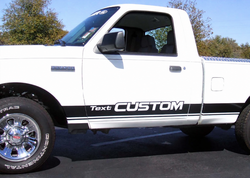 Striscia PERSONALIZZATA Coppia Adesivi in Vinile per Minigonne Rocker Panel per Ford Ranger