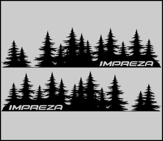 IMPREZA Tree Decal Subaru adesivo vinile porta Graphic Mountains Northwest PNW JDM