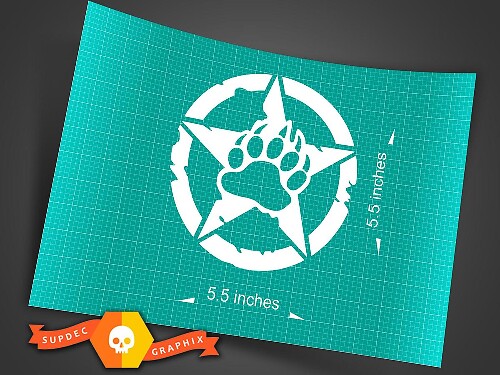 Adesivi in Vinile a Forma di Artiglio Orso, Stella, Cofano, Porta e Parafango per Jeep Wrangler