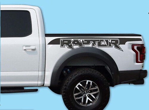 Ford Raptor 2017 e 2018 F150 Letto posteriore Adesivi in ​​vinile Decalcomanie Grafica per camion T-234
