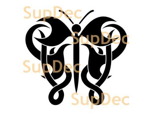 Adesivo Decalcomania Farfalla in Vinile per Parete Finestra Bagno #3
