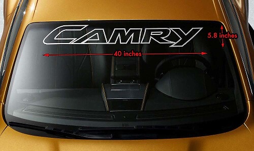 Adesivo in Vinile con Banner Contorno Parabrezza per Toyota Camry