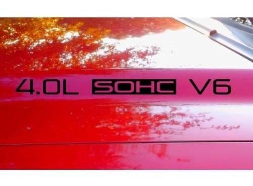 Adesivo in Vinile Cofano Motore 4.0L Sohc V6
