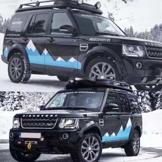 Grafica Snow Mountain Car Sticker Gonna laterale Decal per Land Rover Discovery