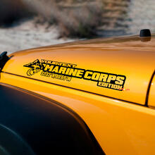 Set Adesivi in Vinile Personalizzati Edizione Marine Corps per Cofano Laterale Jeep Wrangler_3