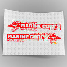 Set Adesivi in Vinile Personalizzati Edizione Marine Corps per Cofano Laterale Jeep Wrangler_4