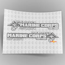 Set Adesivi in Vinile Personalizzati Edizione Marine Corps per Cofano Laterale Jeep Wrangler_5