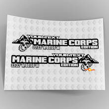 Set Adesivi in Vinile Personalizzati Edizione Marine Corps per Cofano Laterale Jeep Wrangler_6