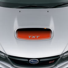 Adesivo in vinile personalizzato a sfiato cofano nero opaco per Subaru Impreza WRX STI_4