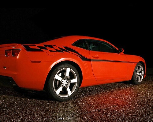 Decalcomania dell'autoadesivo delle strisce laterali della carrozzeria della bandiera a scacchi Chevrolet Camaro 2010 2011 2012 2013
