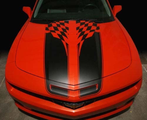 Kit strisce da corsa per Chevy Camaro con bandiera a scacchi 2010 2013 2011 2012 SS RS
