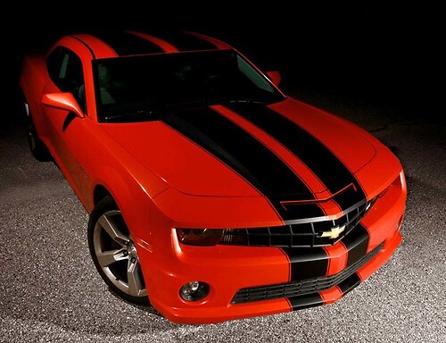 Decalcomanie per adesivi a strisce da corsa Chevy Camaro affusolate doppie Rally 2010-2013
