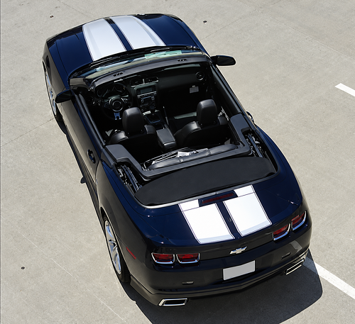 Convertible Twin Rally Stripe Kit — Adesivo in vinile (cofano, baule, spoiler posteriore) per Chevrolet Camaro RS 2014-2015