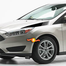 Decalcomanie per adesivi a strisce da corsa Ford Focus 2011-2014 per cofano laterale stroboscopico oscurante
 2