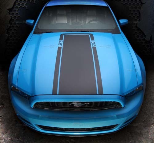 Decalcomania adesiva con striscia da rally oscurante per cofano Ford MUSTANG Mach1 2010-2020

