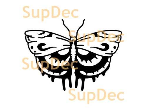 Adesivo murale in vinile a forma di farfalla per finestra bagno #15
