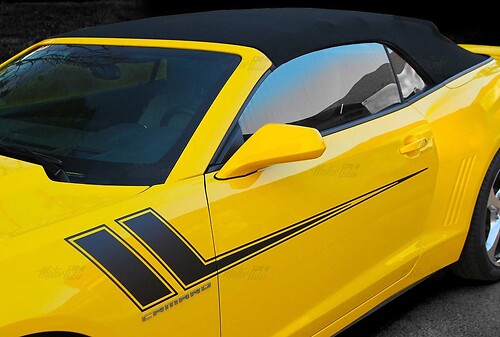 Twin Hash Pinstripe Pair — Adesivo in vinile (fianco, parafango anteriore) per Chevrolet Camaro 2014-2017