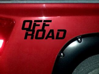 OFF ROAD x2 (DUE) Decalcomanie per adesivi Pannello laterale posteriore del pianale del camion 4x4 fango
