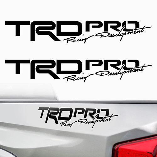 Adesivo in Vinile TRD Pro Racing Development per la Fiancata per Toyota Tacoma