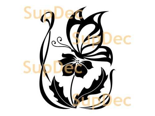 Decalcomania dell'autoadesivo del bagno della finestra della parete di arte del vinile della farfalla #17
