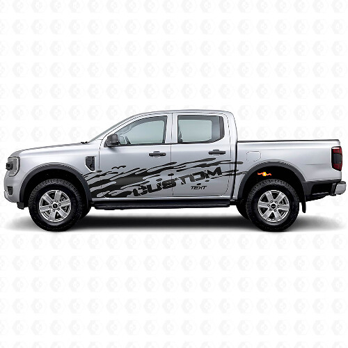 Kit di Adesivi in Vinile Laterali con Schizzi di Fango e Testo Personalizzato per Musclecar Ranger
