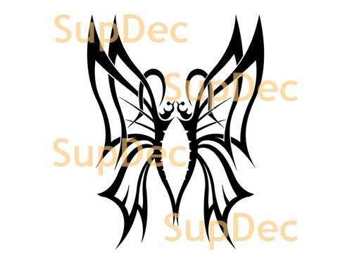 Adesivo murale per finestra e parete in vinile con farfalle per il bagno #19
