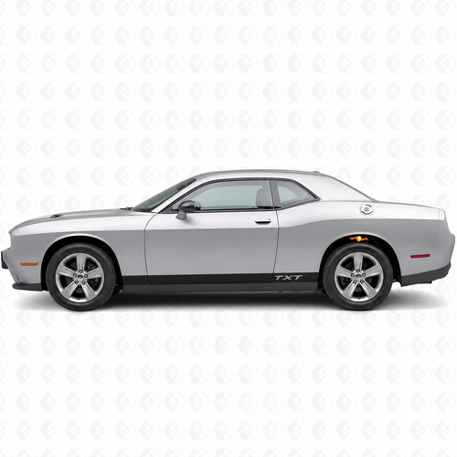 Set di Adesivi in Vinile a Striscia Solida per Minigonne TXT per Dodge Challenger 2009-2018