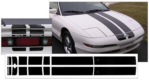 1997 FORD PROBE - GTS DUAL RACING STRISCE - RICAMBIO DI FABBRICA