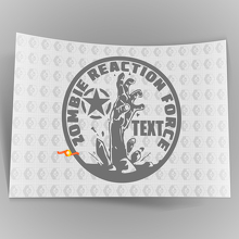 Coppia di adesivi laterali per cofano Jeep Decal Zombie Reaction Force Military Star JK JL 2