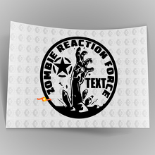 Coppia di adesivi laterali per cofano Jeep Decal Zombie Reaction Force Military Star JK JL 3