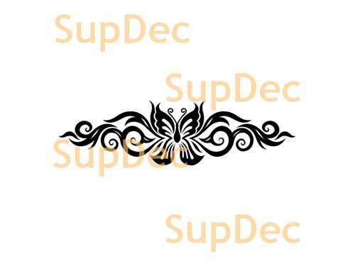 Adesivo murale per finestra e parete in vinile a forma di farfalla per bagno #21
