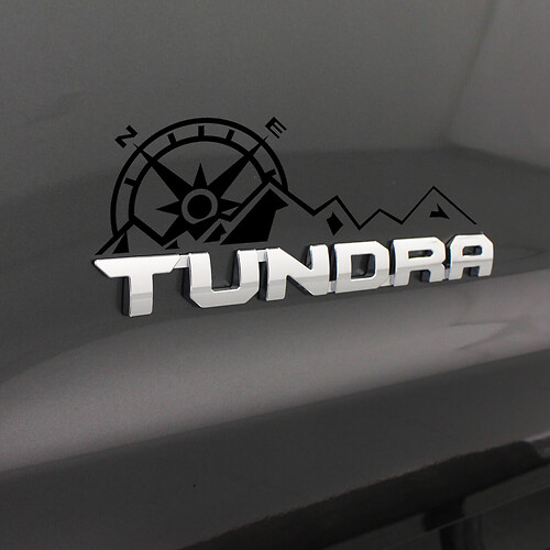 Decalcomania della bussola della montagna Tundra di terza generazione Tundra sotto l'adesivo con decalcomania del badge
