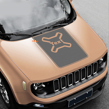 Adesivo in Vinile Nero per Cofano 2 per Jeep Renegade 2