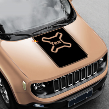 Adesivo in Vinile Nero per Cofano 2 per Jeep Renegade 3