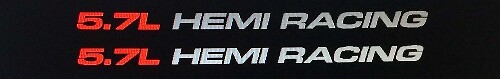 Set di Adesivi in Vinile Racing 5.7L HEMI per Dodge Ram 1500 2500