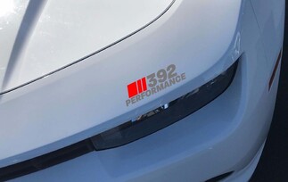 392 Decalcomania faro Performance Dodge Challenger Charger HEMI SRT rosso e argento