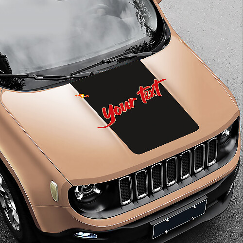 Decalcomania adesiva in vinile oscurante per cofano personalizzato Jeep Renegade

